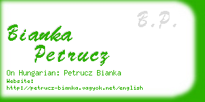 bianka petrucz business card